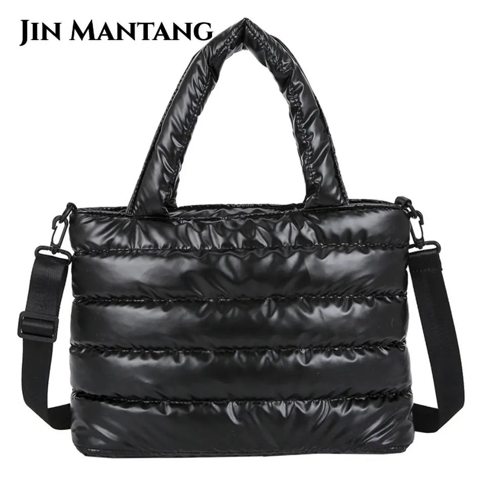 Padded Down Shoulder Bags for Women Large Capacity Tote Crossbody Bag