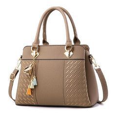 Tassel PU Leather Totes Bag Embroidery Crossbody Shoulder Bag Lady Hand Bags