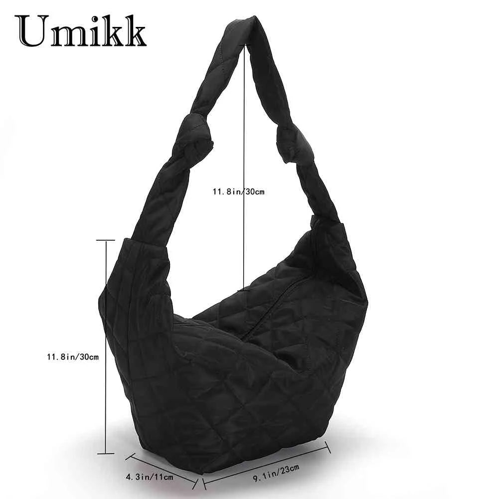 Women Solid Cotton Padded Hobos Handbags Casual Shoulder Totes Bags