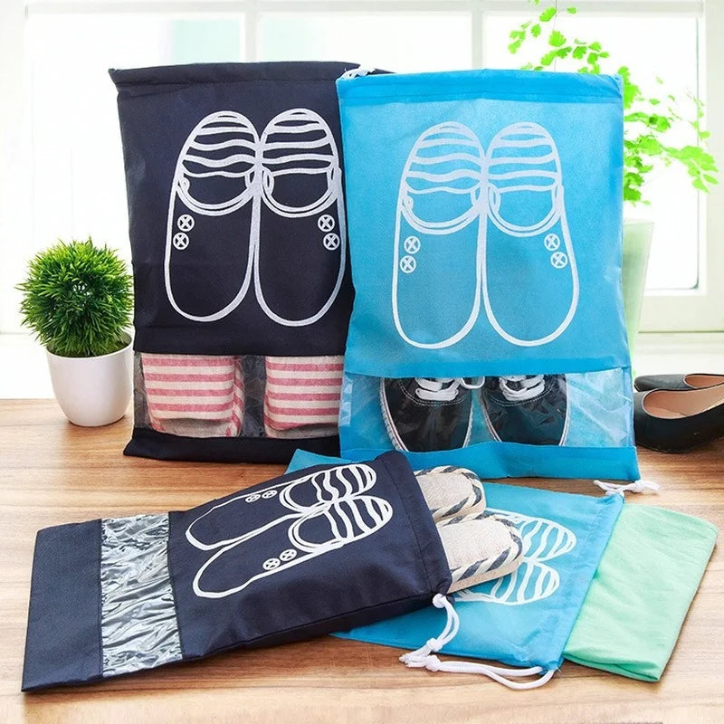 Women High Shoe Bag Travel Pouch Storage Drawstring Organizer Cover