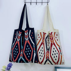 Ethnic Boho Crochet Knitting Shoulder Tote Bag Travel Handbag