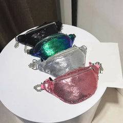 Mermaid Sequins Glitter Waist Bag Chest Pack Hip Purse in 4 Colors