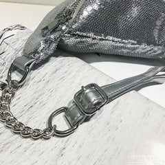 Mermaid Sequins Glitter Waist Bag Chest Pack Hip Purse in 4 Colors