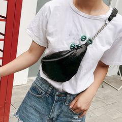 Mermaid Sequins Glitter Waist Bag Chest Pack Hip Purse in 4 Colors