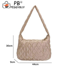 Women Handbag Quilted Crossbody Bag Large Capacity Casual for Autumn Winter