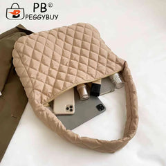 Women Handbag Quilted Crossbody Bag Large Capacity Casual for Autumn Winter