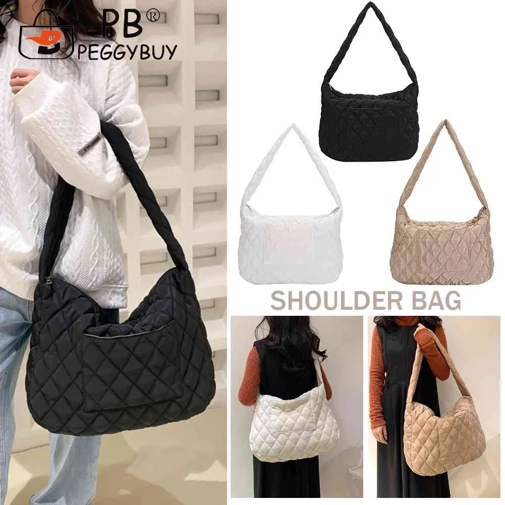 Women Handbag Quilted Crossbody Bag Large Capacity Casual for Autumn Winter