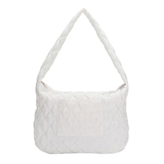 Women Rhombic Lattice Crossbody Bag Large Capacity Solid Shopping Travel