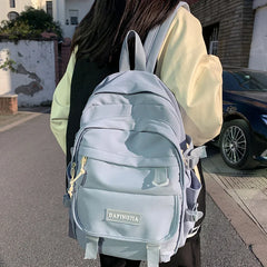Women Laptop Book Bags Red Travel Waterproof School Bag Ladies Student Backpack