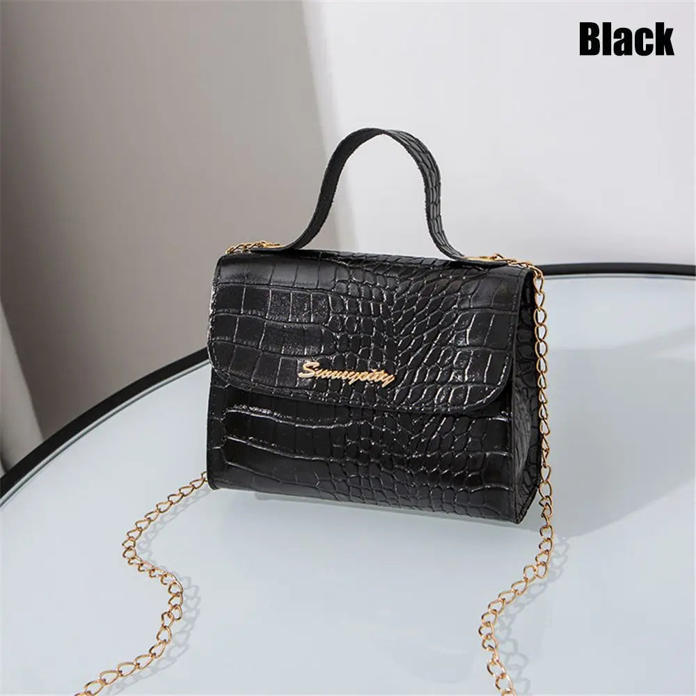 Women Large Capacity Shoulder Bags Pure Chain Handbags
