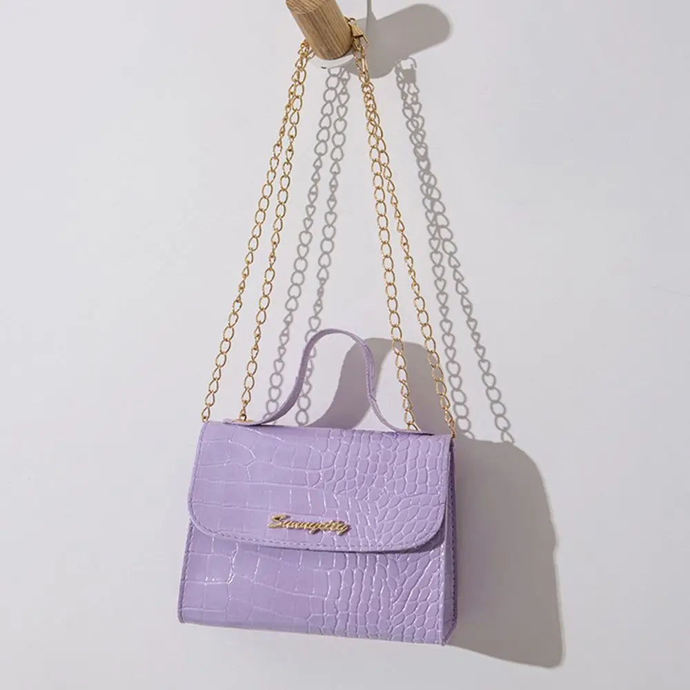 Women Large Capacity Shoulder Bags Pure Chain Handbags
