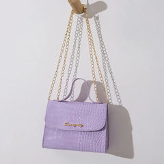 Women Large Capacity Shoulder Bags Pure Chain Handbags
