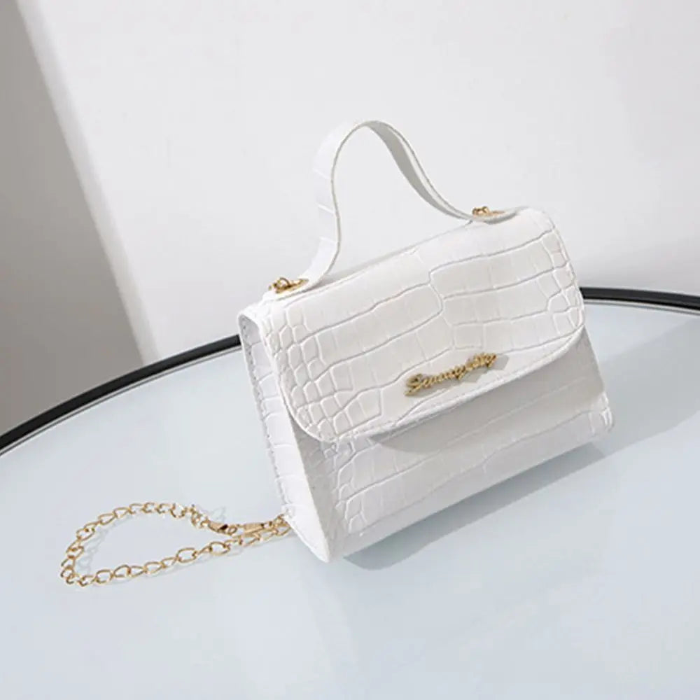 Women Large Capacity Shoulder Bags Pure Chain Handbags