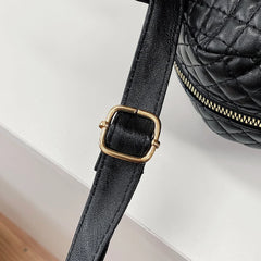 Women Lattice Pattern PU Rucksack Small Handbag