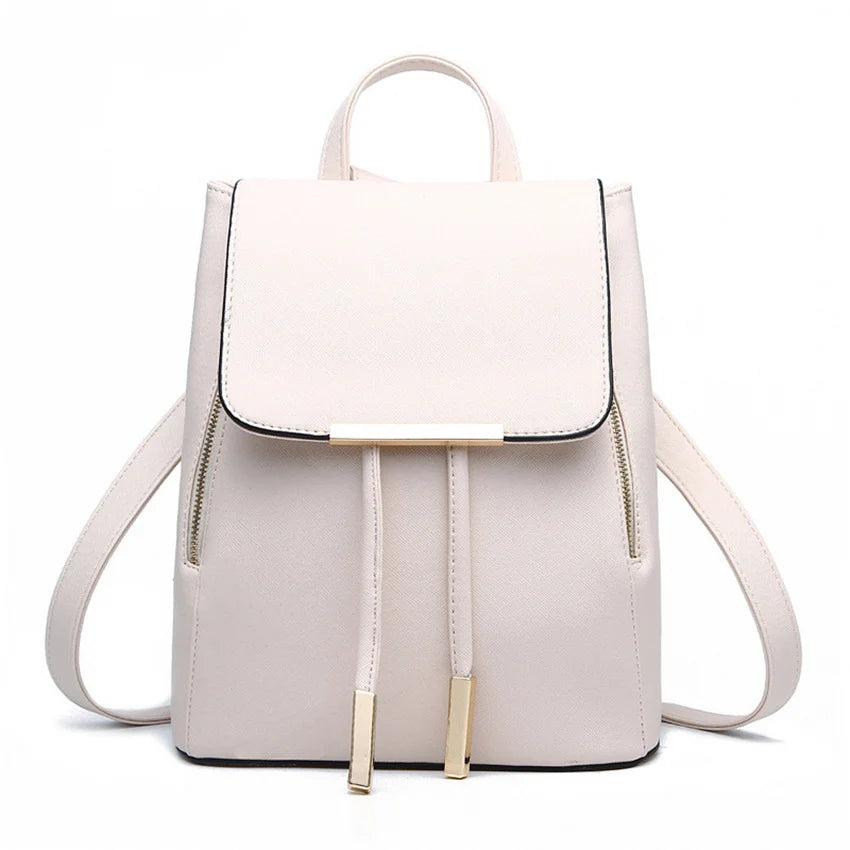 Women Leather Backpack Schoolbags For Teenager Girls Mochila Rugzak Sac A Dos