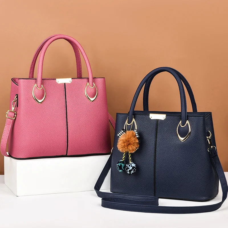 Women Leather Handbag Crossbody Shoulder Bag Messenger Tote with Purse Pocket