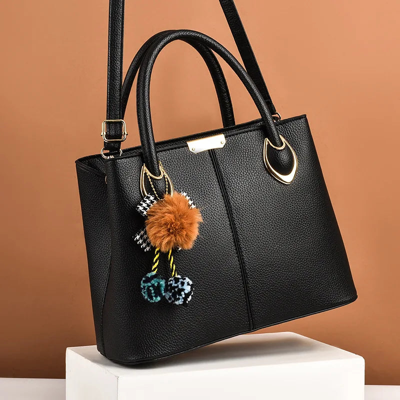 Women Leather Handbag Crossbody Shoulder Bag Messenger Tote with Purse Pocket