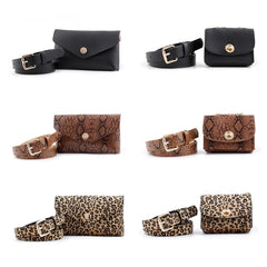 Women Leather Waist Fanny Pack Belt Bag Pouch Travel Hip Bum Shoulder Bags Purse