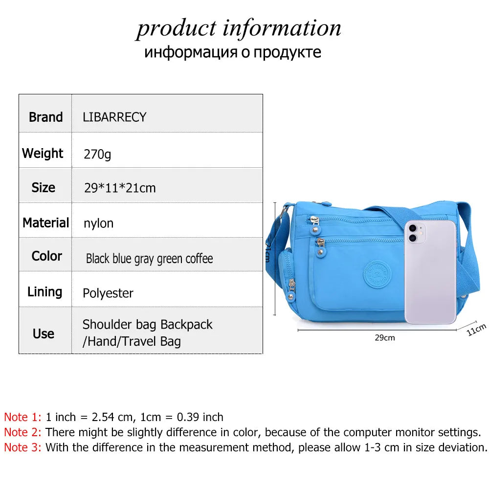 Women Lightweight Crossbody Bag with Large Capacity Travel Handbag