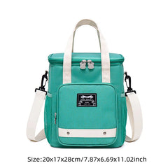 Women Lunch Bag Handbag Large Capacity Waterproof Bring Meal Cooler Pouch
