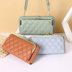 Women Leather Shoulder Bag Large Capacity Multifunction Phone Purse Messenger Wa