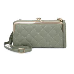 Women Leather Shoulder Bag Large Capacity Multifunction Phone Purse