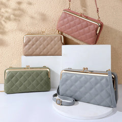 Women Leather Shoulder Bag Large Capacity Multifunction Phone Purse