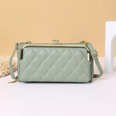 Women Leather Shoulder Bag Large Capacity Multifunction Phone Purse Messenger Wa