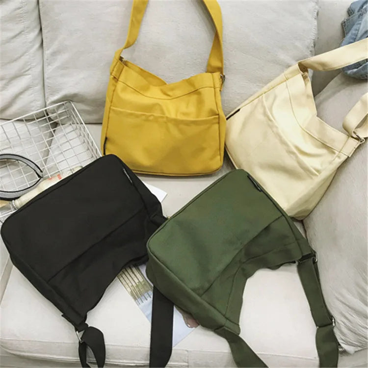 Casual Canvas Messenger Bag for Women