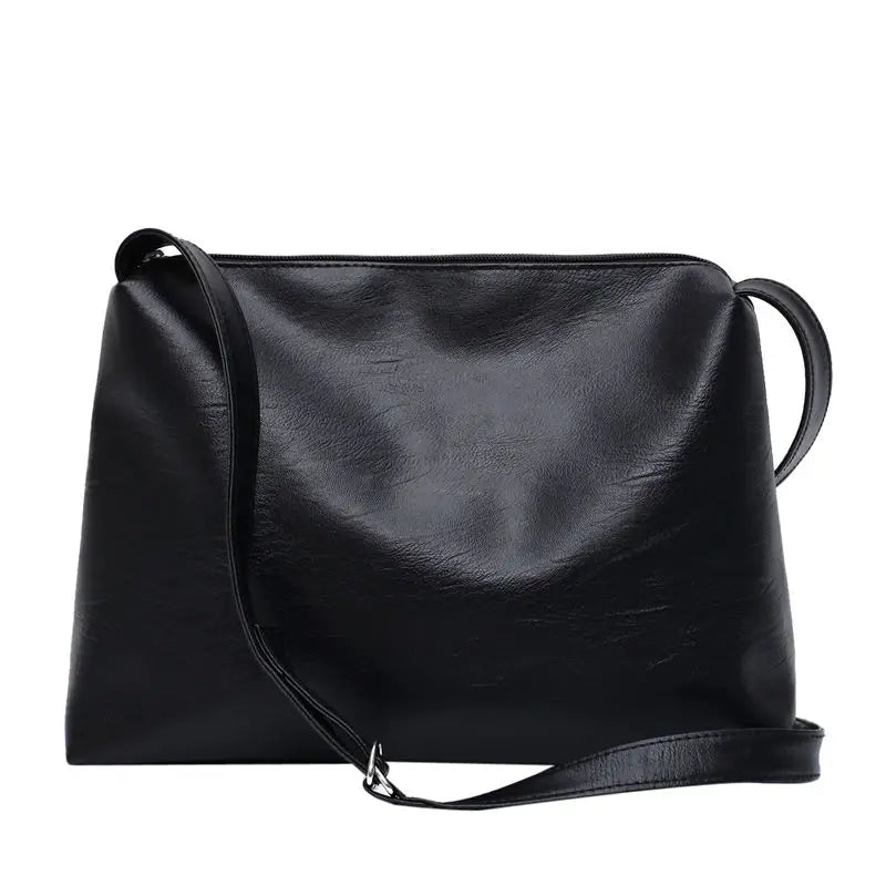 Women Messenger Bag Large Capacity Casual Tote Soft PU Leather Handbag