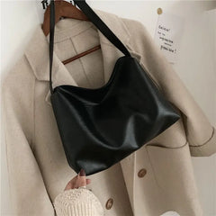 Women Messenger Bag Large Capacity Casual Tote Soft PU Leather Handbag