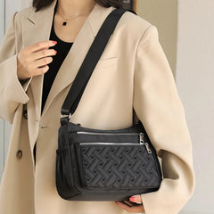 Waterproof Nylon Messenger Bag Large Capacity Crossbody Handbag