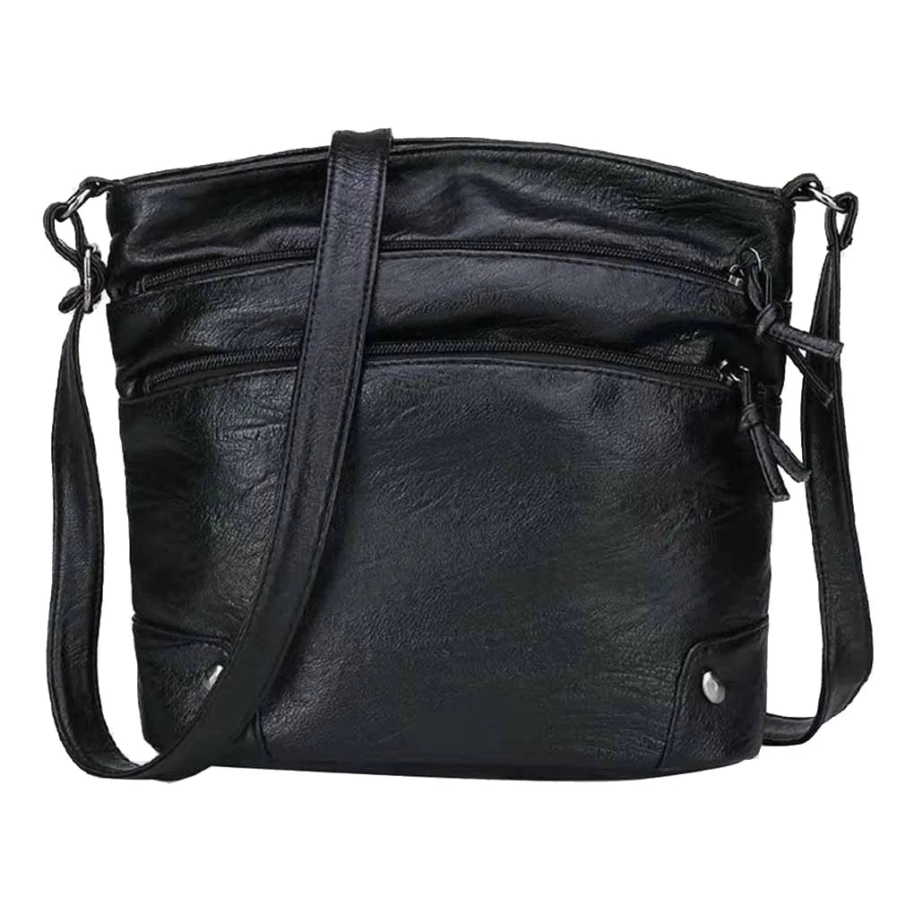 Women Messenger Bag PU Leather Soft Handle Casual Ladies Solid Small