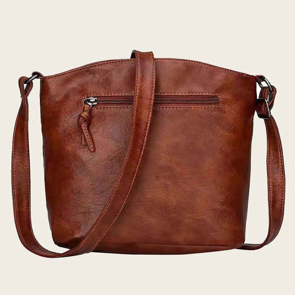 Women Messenger Bag PU Leather Soft Handle Casual Ladies Solid Small