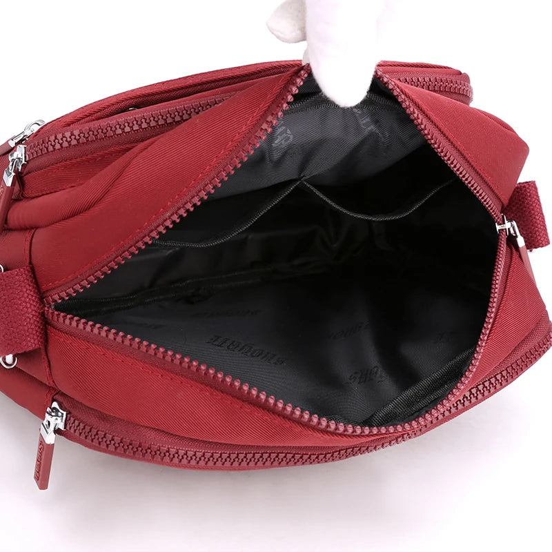 Waterproof Nylon Messenger Bag Crossbody Handbag Travel Purse