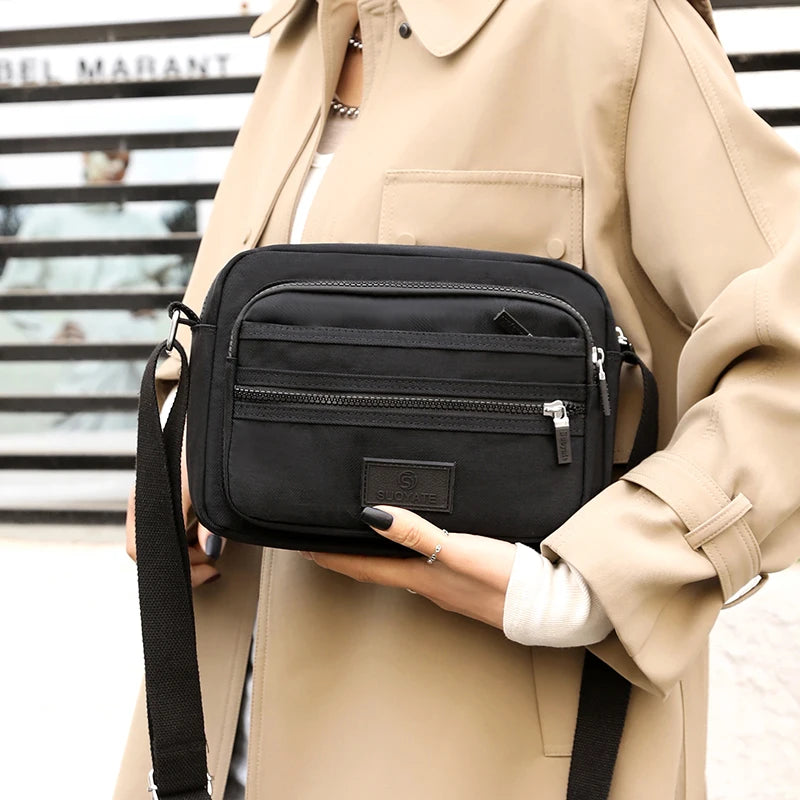 Waterproof Nylon Messenger Bag Crossbody Handbag Travel Purse