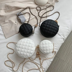 Women Messenger Bags Round bag Girls Crossbody Bag Chains Shoulder Bag