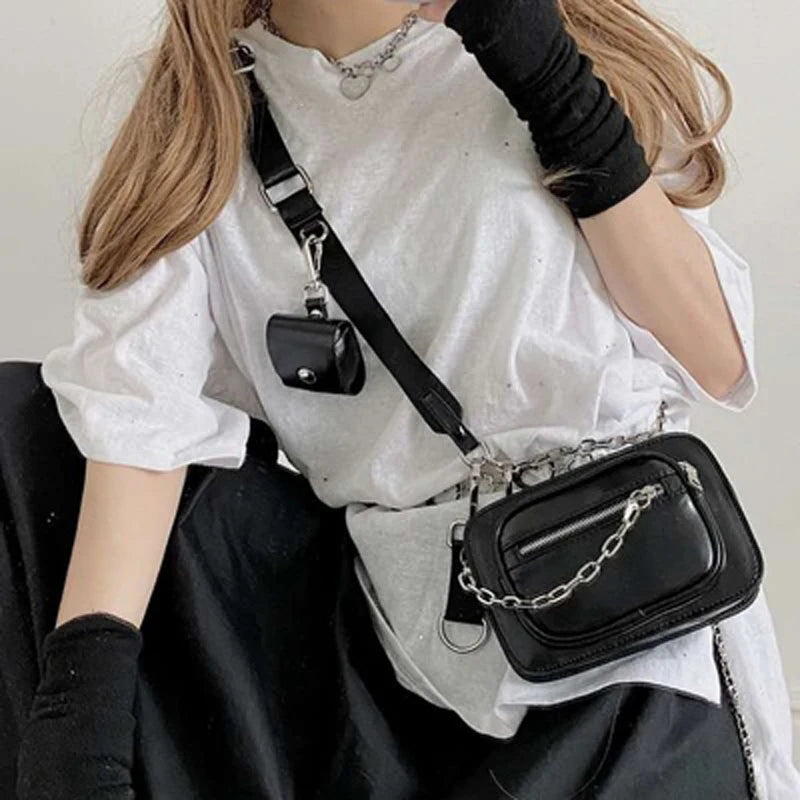 Women Messenger Belt Bag Pack leather Waist Bags Girl Travel