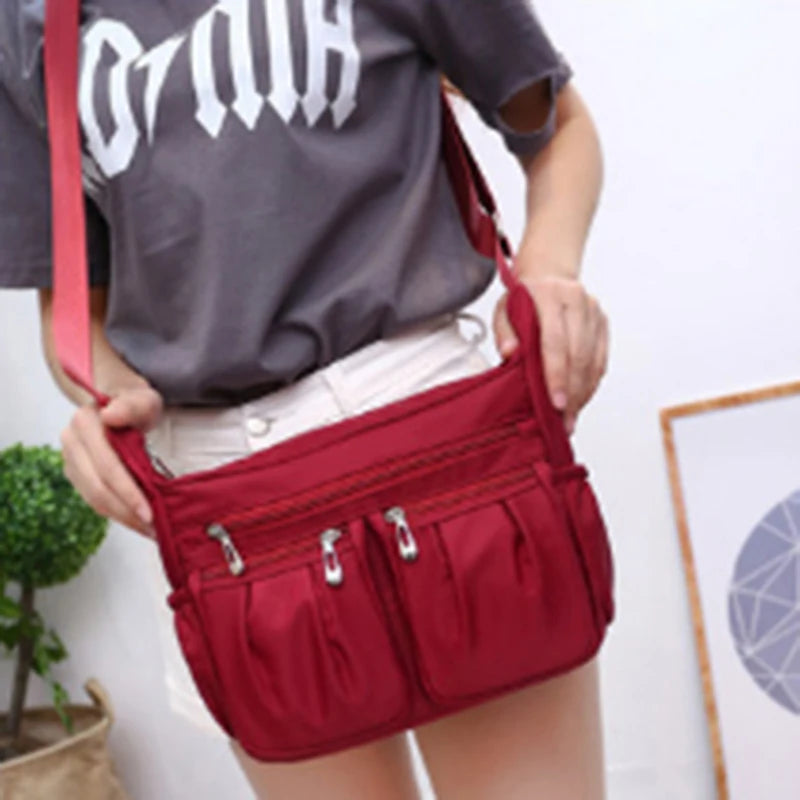 Women Messenger Shoulder Bags Zipper Bag Oxford Large Capacity
