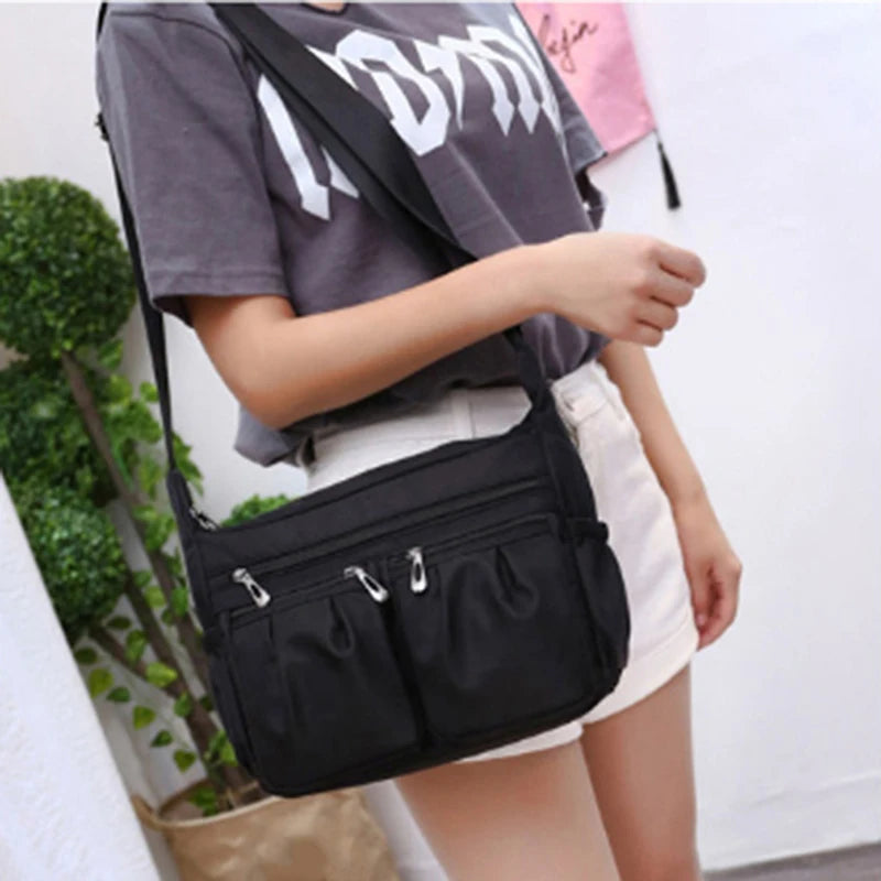 Women Messenger Shoulder Bags Zipper Bag Oxford Large Capacity