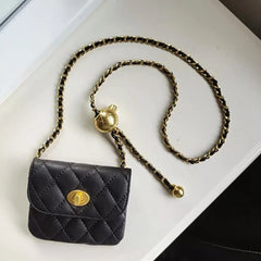 Women Metal Chain Mini Bag Waist Bag Dress Jeans Decorative Accessory