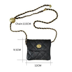 Women Metal Chain Mini Bag Waist Bag Dress Jeans Decorative Accessory