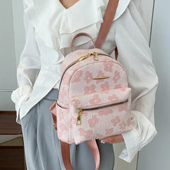 Women Mini Backpack Flower Print Small Backpacks Student Casual School Bag Girls
