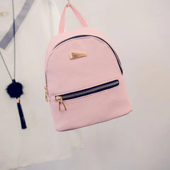 Women Mini Backpack PU Leather College Shoulder Satchel School Rucksack
