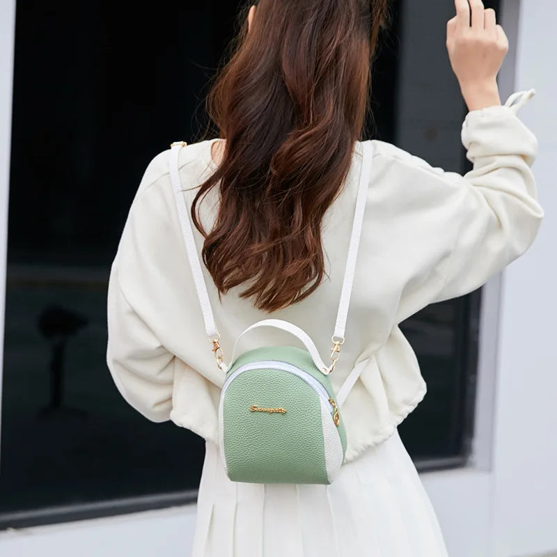 Women Mini Backpack PU Leather Crossbody Shoulder Bag