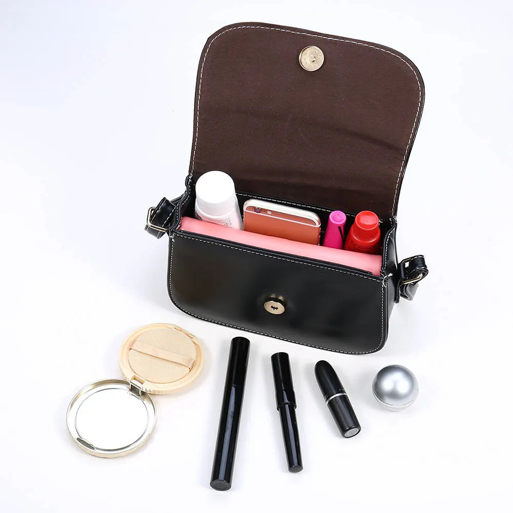Women Mini Messenger Bag PU Leather Shoulder Bag Femme Bowknot Solid Ladies