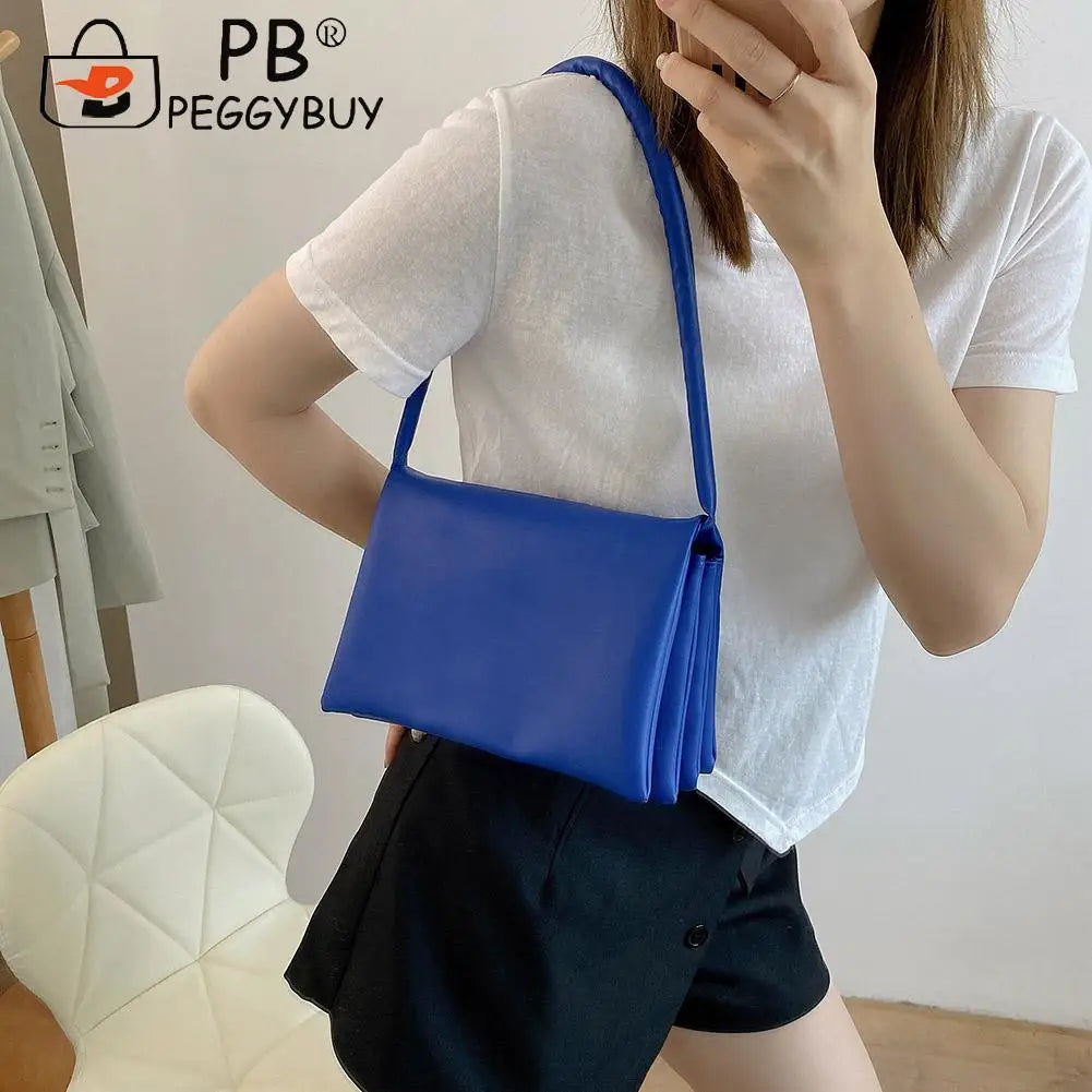 Women Soft PU Leather Shoulder Bag Solid Street Travel Zipper Handbags