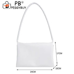 Women Soft PU Leather Shoulder Bag Solid Street Travel Zipper Handbags