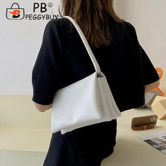 Women Soft PU Leather Shoulder Bag Solid Street Travel Zipper Handbags
