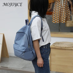 Casual Nylon Backpack for Women - Solid Large Handbag